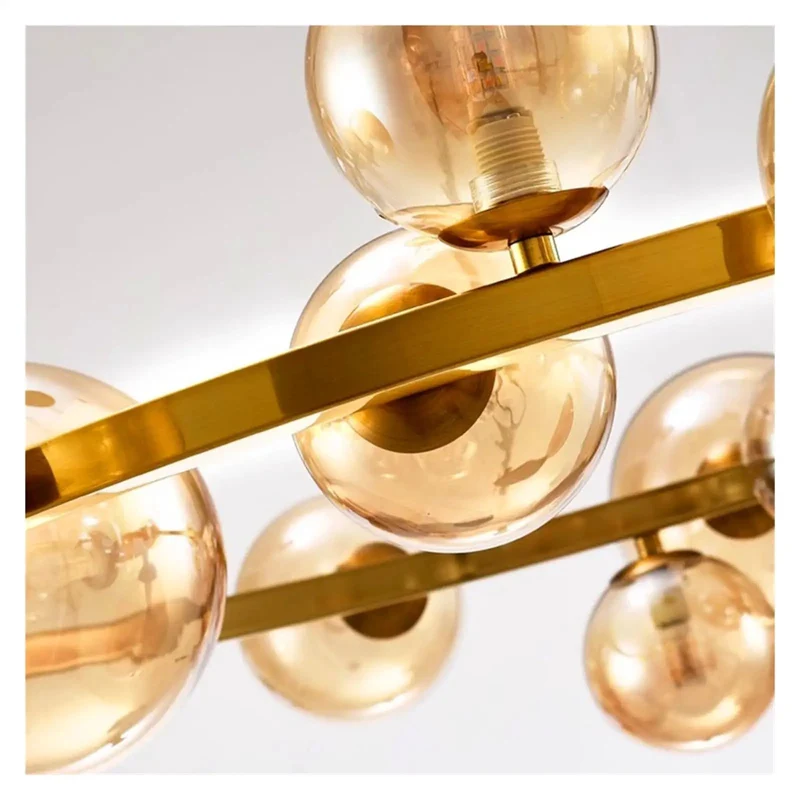 Premium Modern Chandelier Showcasing Captivating Glass Balls And Rock Solid Alloy Base For Killer Ceiling Pendant Lighting Inside Your Freshly Remodeled Dining Space