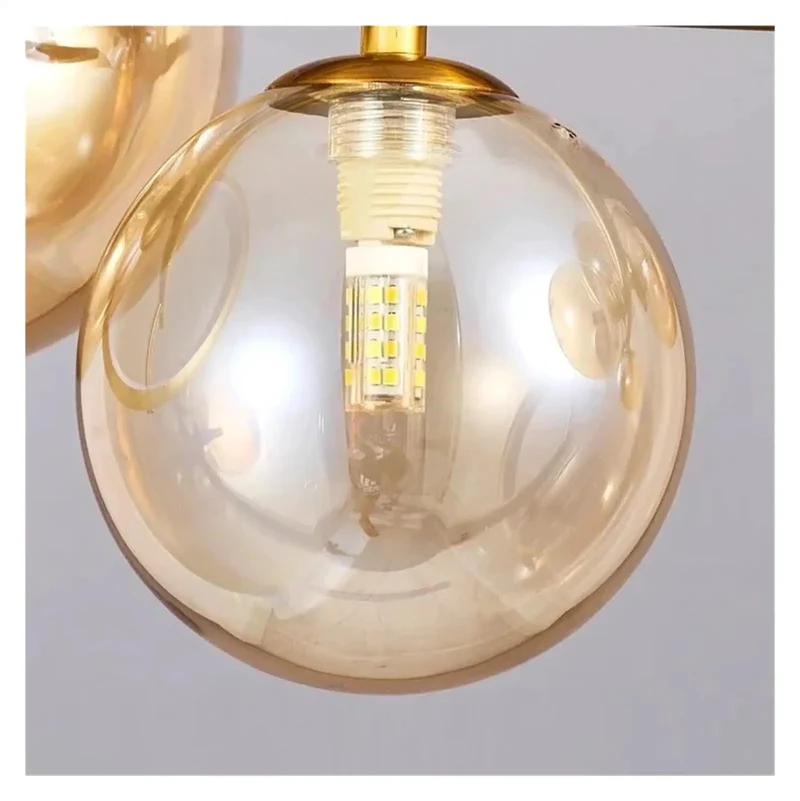 Premium Modern Chandelier Showcasing Captivating Glass Balls And Rock Solid Alloy Base For Killer Ceiling Pendant Lighting Inside Your Freshly Remodeled Dining Space