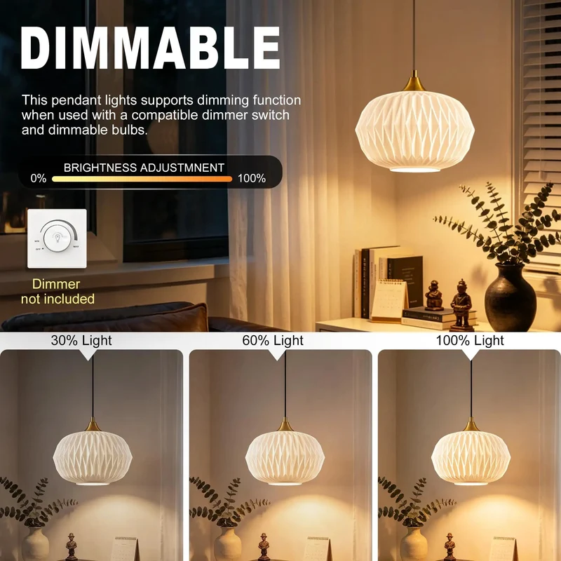 Farmhouse Modern Milk Glass Pendant Light With Faceted Rippled Shade Casts A Super Smooth Warm Glow For Kitchen Islands Or Dining Areas Dimmble Antique Gold Bracket Hassle Free Mount Everyday Zen Style