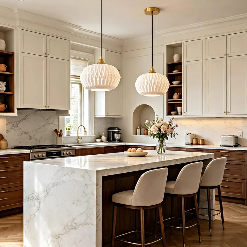 Farmhouse Modern Milk Glass Pendant Light With Faceted Rippled Shade Casts A Super Smooth Warm Glow For Kitchen Islands Or Dining Areas Dimmble Antique Gold Bracket Hassle Free Mount Everyday Zen Style