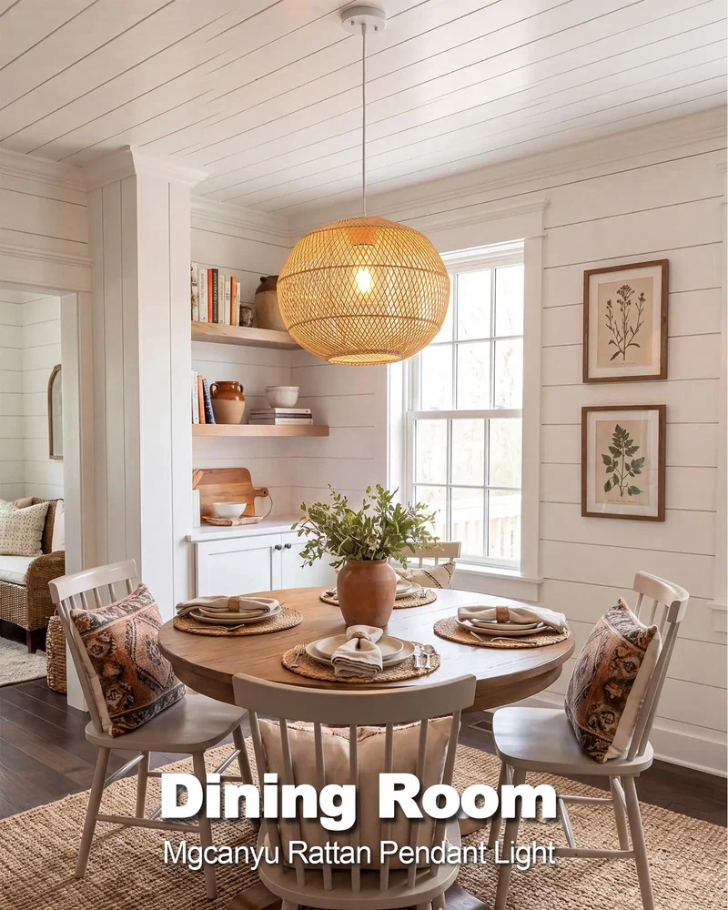 Super Totally Chic Boho Rattan Pendant Light With Handcrafted Wicker Globe Fixture Keeping It Chill In Modern Dining Rooms And Cozy Living Spaces All Day Long