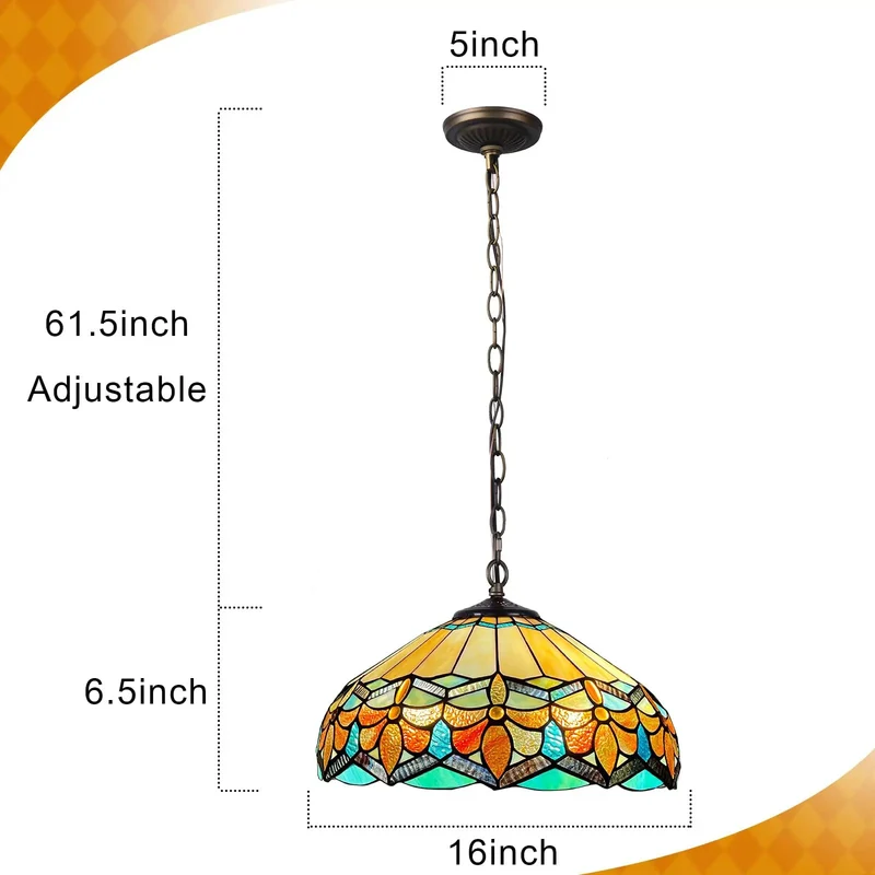 Adjustable Antique Tiffany Pendant Light Featuring Knockout Stained Glass Shades And Hella Sleek Modern Design That Brings Top Shelf Charm To Living Rooms And Dining Areas