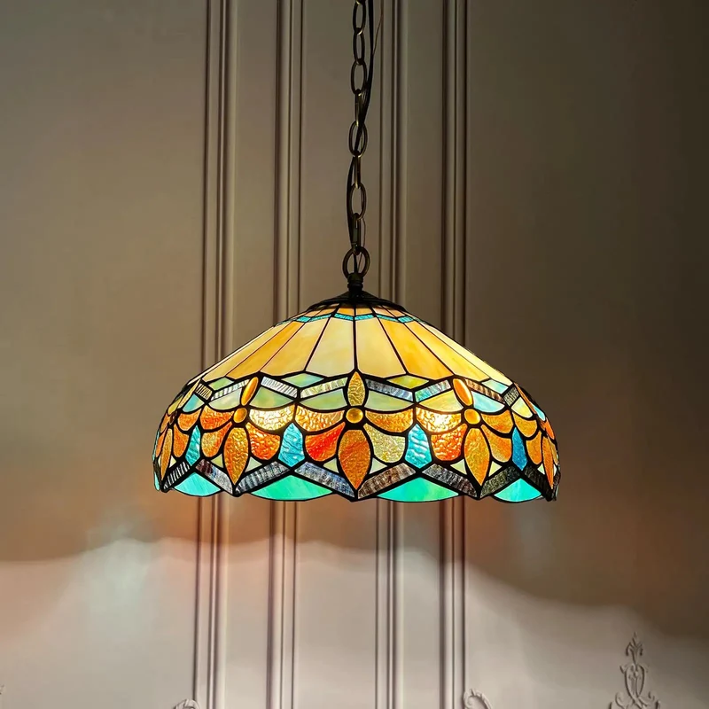 Adjustable Antique Tiffany Pendant Light Featuring Knockout Stained Glass Shades And Hella Sleek Modern Design That Brings Top Shelf Charm To Living Rooms And Dining Areas