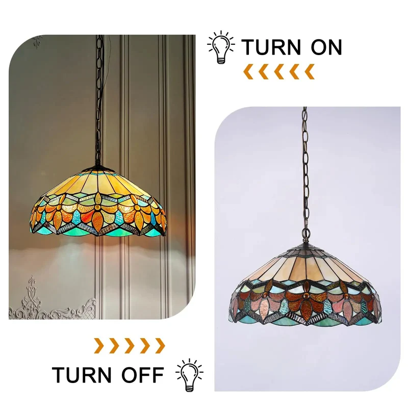 Adjustable Antique Tiffany Pendant Light Featuring Knockout Stained Glass Shades And Hella Sleek Modern Design That Brings Top Shelf Charm To Living Rooms And Dining Areas