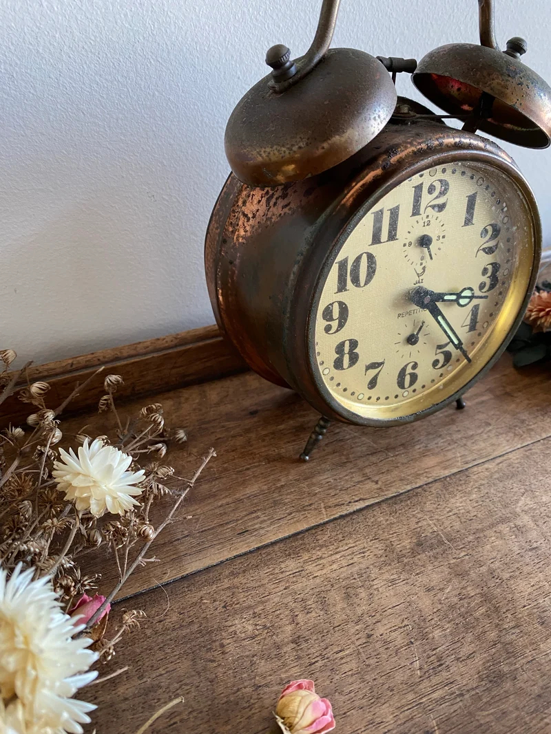 Reveil en cuivre vintage