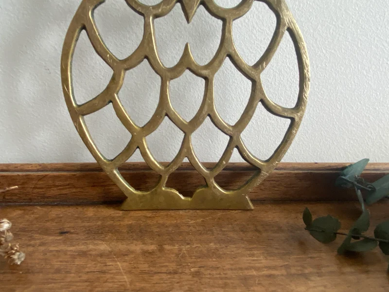 Dessous de plat en laiton hibou
