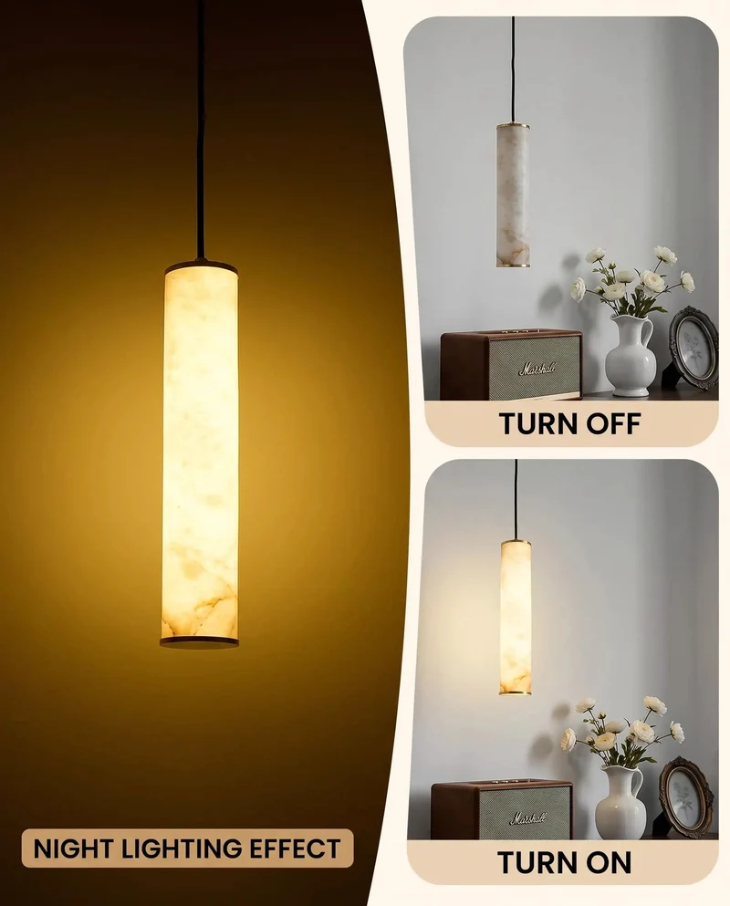 Top Shelf Hand Carved Spanish Alabaster Pendant Light Built On Solid Brass Frame That Pumps Out Serious Ambient Vibes And Highlights Naturally Veined Stone For Chill Bedroom Decor Lighting