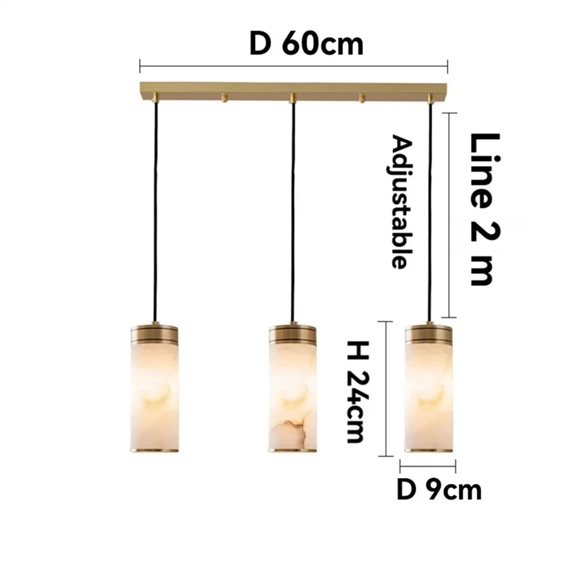 Pro Move Modern Marble Pendant Light With Three Fully Adjustable Heads And E27 Socket To Instantly Level Up Your Home Vibe Sleek Hanging Lamp For Living Areas Or Commercial Lounges