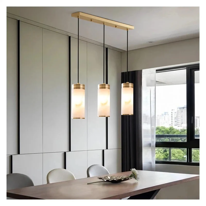 Pro Move Modern Marble Pendant Light With Three Fully Adjustable Heads And E27 Socket To Instantly Level Up Your Home Vibe Sleek Hanging Lamp For Living Areas Or Commercial Lounges