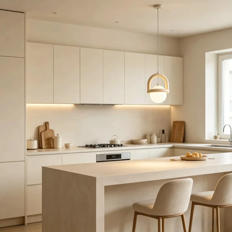 Modern Indoor Pendant Light Cream White Globe Shade Suspended Ceiling Fixture Hella Sleek Geometric Handle Frame Design Durable Resin Build For A Fresh Room Glow Up