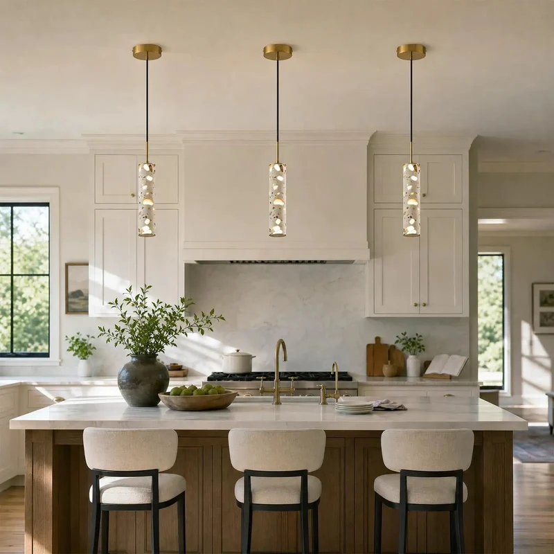 Modern Cement Pendant Lights 2 Pack Industrial Hanging Lamp For Kitchen Island Featuring Gold Base And Natural Jade Concrete Shade Drops A Dreamy Vibe Into Any Room Super Chic Decor Game Changer For Your Home Setup