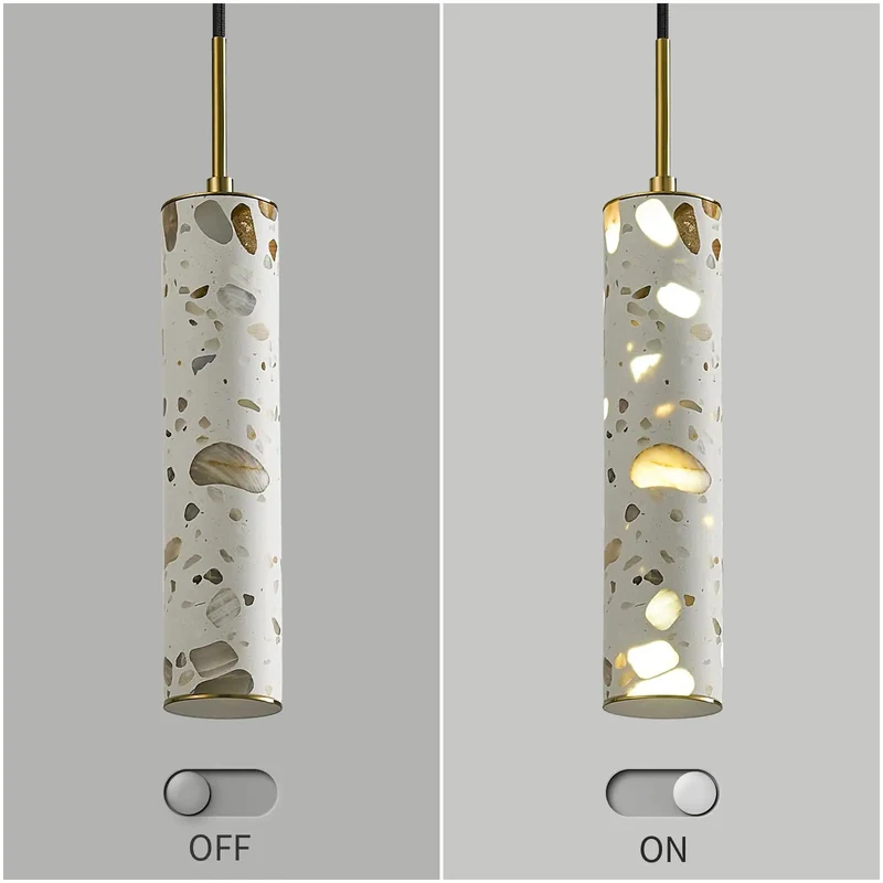 Modern Cement Pendant Lights 2 Pack Industrial Hanging Lamp For Kitchen Island Featuring Gold Base And Natural Jade Concrete Shade Drops A Dreamy Vibe Into Any Room Super Chic Decor Game Changer For Your Home Setup