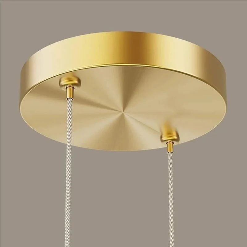 Sleek Gold Aluminum Pendant Light Featuring Dimmable Led Bulb And Three Adjustable Color Modes To Level Up Your Bedroom Or Living Room Smooth Modern Lamp