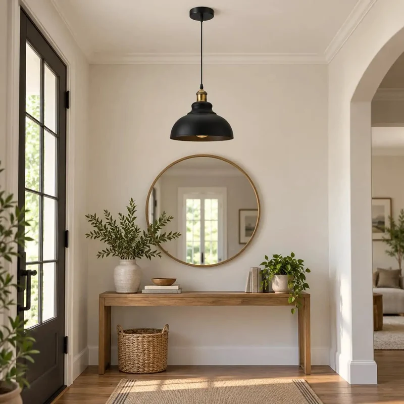Epic Black Metal Pendant Light Totally Rad Retro Ceiling Fixture With Curvy E26 Brass Holder And Adjustable Cable For A Dope Industrial Kitchen Vibe And Modern Home Decor
