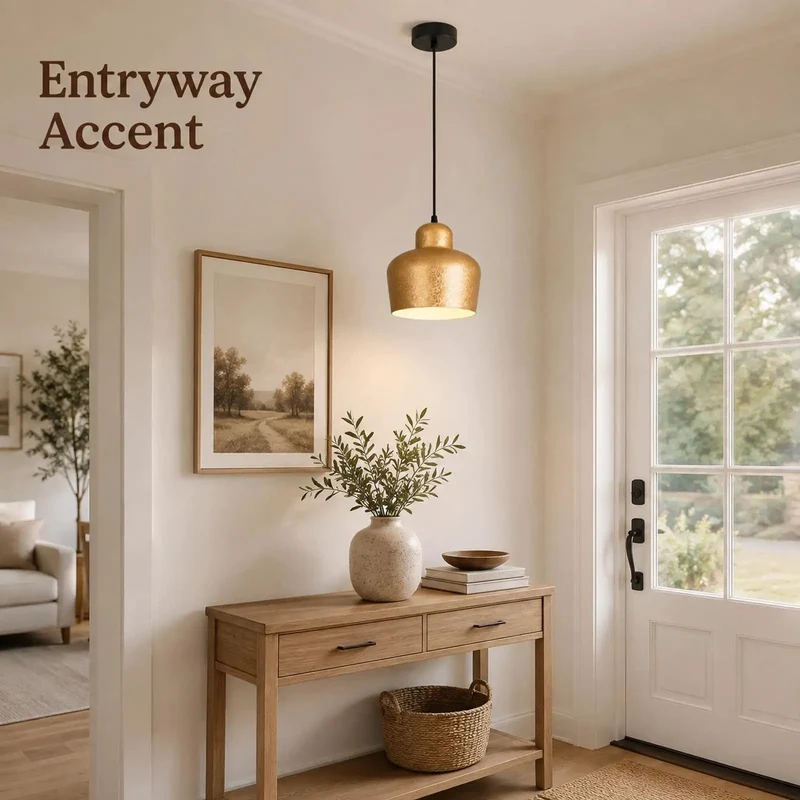 Sleek 7.5 Inch Gold Pendant Light Fixture With Tough Scratch Resistant Metal Shade Paired To A Matte Black Cord And Canopy Delivers Modern Kitchen Island Lighting That Looks Boss And Stays Fresh Daily Without Any Hassle