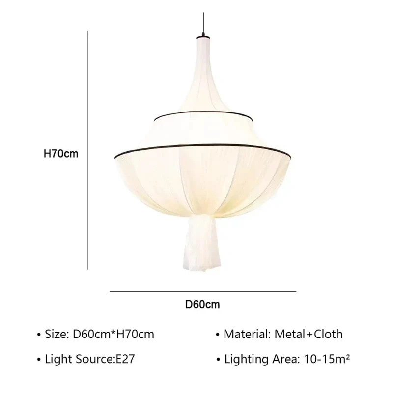 Timeless Nordic Retro Cloth Pendant Light With Quick E27 Install For Sweet Ambient Vibe Ideal For Living Room Dining Area And Cozy Bedroom Home Revamp