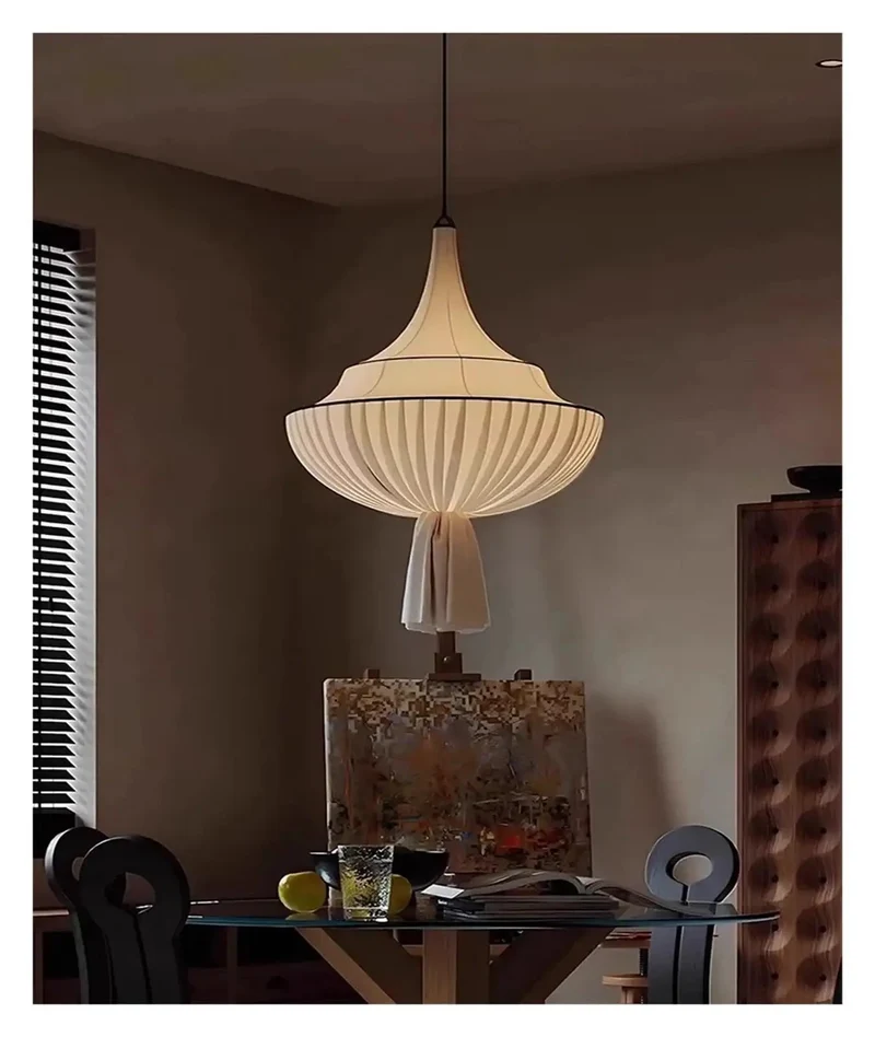 Timeless Nordic Retro Cloth Pendant Light With Quick E27 Install For Sweet Ambient Vibe Ideal For Living Room Dining Area And Cozy Bedroom Home Revamp