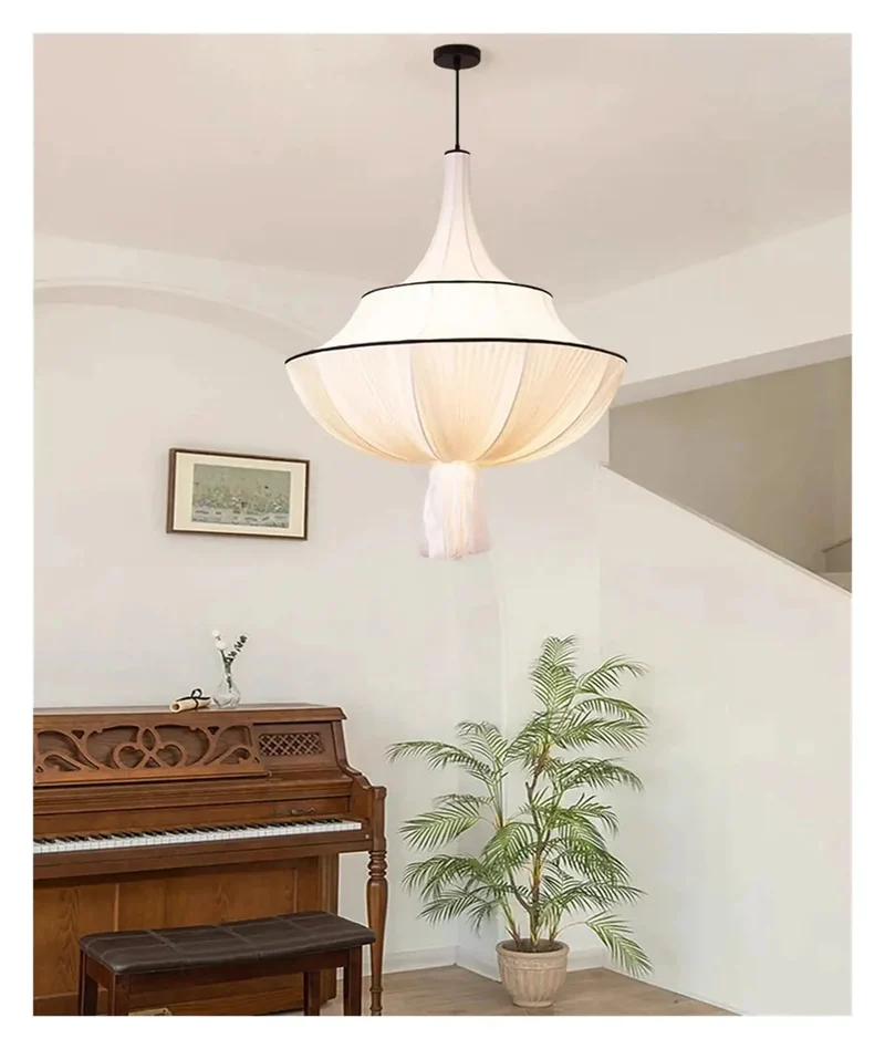Timeless Nordic Retro Cloth Pendant Light With Quick E27 Install For Sweet Ambient Vibe Ideal For Living Room Dining Area And Cozy Bedroom Home Revamp
