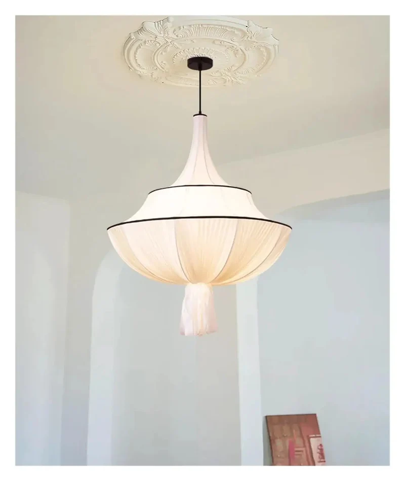 Timeless Nordic Retro Cloth Pendant Light With Quick E27 Install For Sweet Ambient Vibe Ideal For Living Room Dining Area And Cozy Bedroom Home Revamp