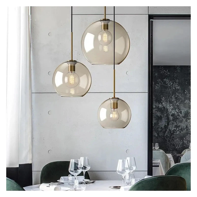 Sleek Nordic Industrial Glass Pendant Light With Top Shelf Acrylic Build Slick Design For Dining Room Bar Or Kitchen Space Modern Single Chandelier To Level Up Your Place Vibe Real Quick