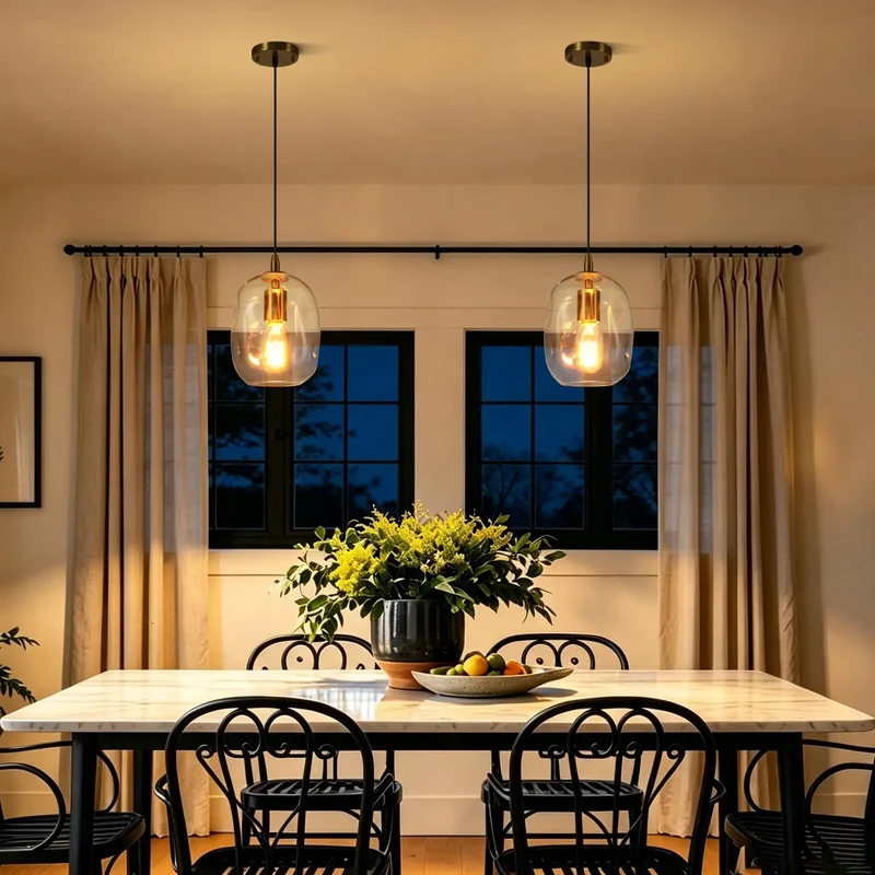 Hand Blown Clear Glass Pendant Light With Brushed Brass Finish For Kitchen Island Sleek Nine Inch Ceiling Fixture A Pretty Dang Hecka Beauty For Modern Farmhouse Decor