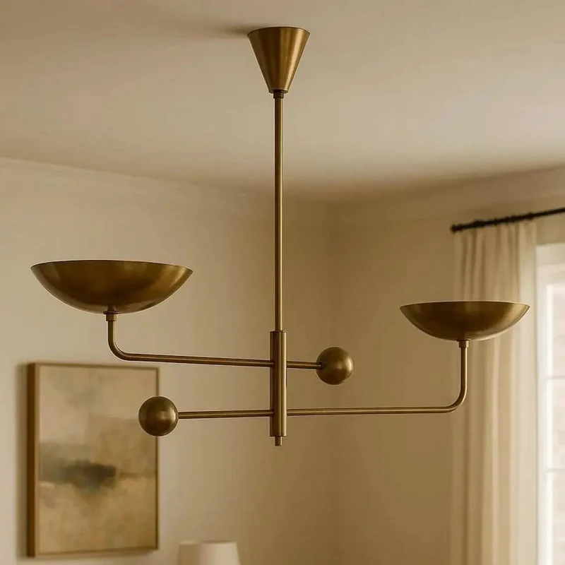 Dope Handcrafted Raw Brass Sputnik Chandelier Light Fixture And Slick Modern Ceiling Pendant Knockout Statement Piece Perfect For Living Room Or Dining Space