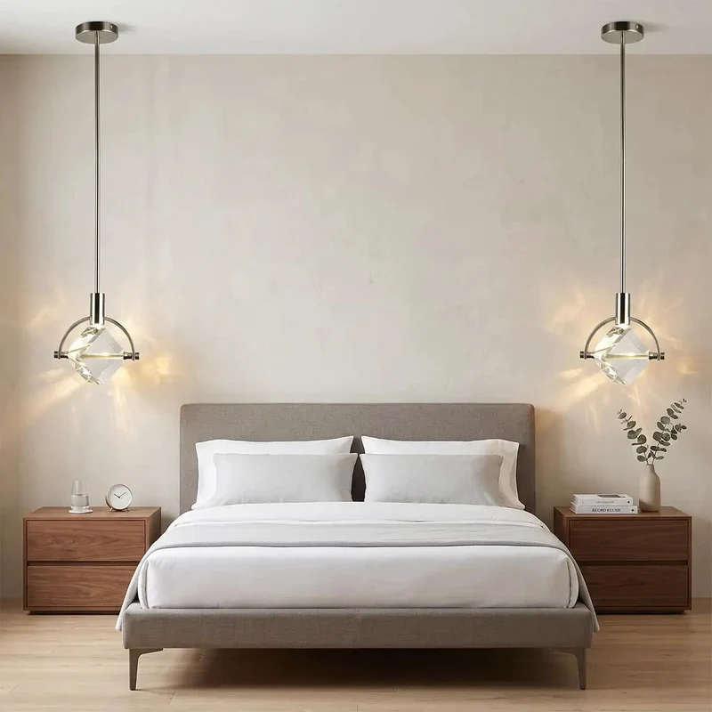 Small Pendant Light With Real Deal Crystal Cube And Slick Brushed Nickel Finish Killer Glow For Kitchen Island Or Dining Room Total Showstopper Lighting That Adds Big Time Flair To Any Room Today