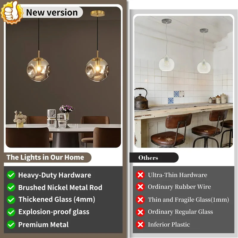 Three Pack Smoke Gray Concave Glass Pendant Lights With Smooth Brass Housing And Adjustable Eight Inch Cord Drop For Kitchen Island Dining Zone Or Living Space Mid Century Flair That Really Hits Different Every Day