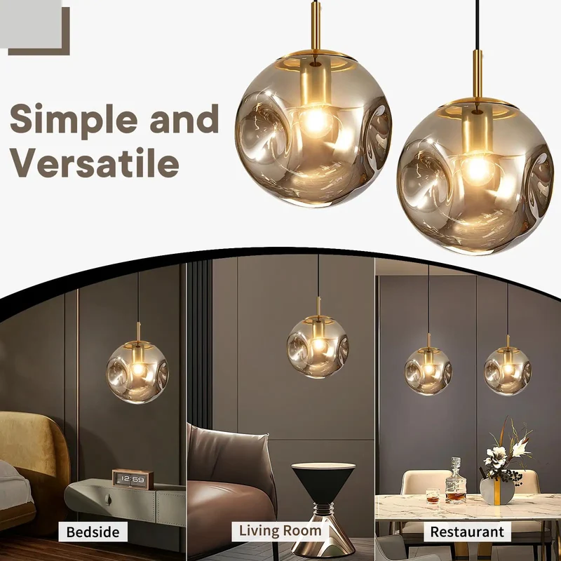 Three Pack Smoke Gray Concave Glass Pendant Lights With Smooth Brass Housing And Adjustable Eight Inch Cord Drop For Kitchen Island Dining Zone Or Living Space Mid Century Flair That Really Hits Different Every Day