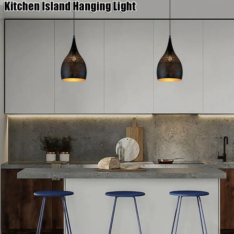 Heavy Duty Industrial Wrought Iron Pendant Light With Adjustable Single Drop And Slick Rustic Finish Designed For Kitchen Island And Dining Spaces E27 Socket Compatibility Ensures Seamless Use With LED And Smart Bulbs