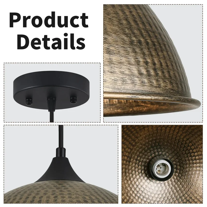 Antique Bronze Dome Pendant Light For Kitchen Island And Home Bar Featuring Vintage Industrial Farmhouse Design With Glass Shades That Puts Major Cozy Vibes In Any Chill Space