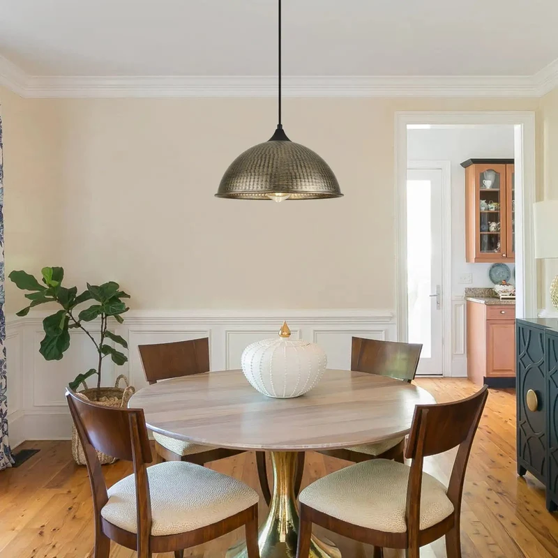 Antique Bronze Dome Pendant Light For Kitchen Island And Home Bar Featuring Vintage Industrial Farmhouse Design With Glass Shades That Puts Major Cozy Vibes In Any Chill Space