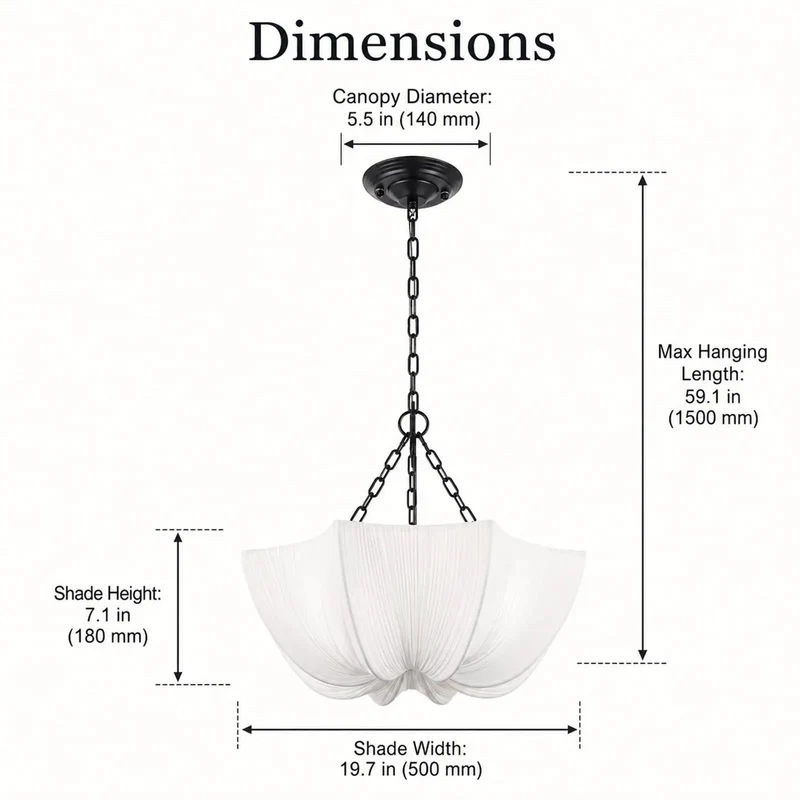 Top Shelf 19 7 Inch White Pleated Fabric Chandelier With Four E12 Candelabra Sockets Bringing A Smooth Cozy Vibe Perfect For Warm Farmhouse Dining Rooms Lighting