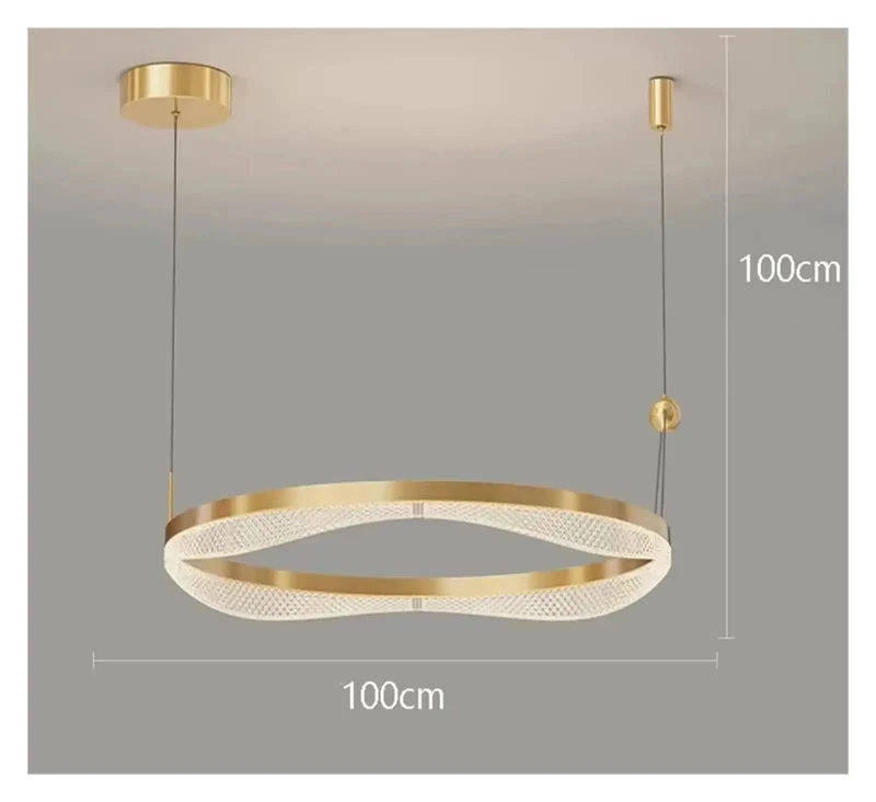 Modern Ring LED Chandelier With Sleek Design For Living Room Ambient Decor High Efficiency Pendant Ceiling Light That Pumps Up Your Home Vibe And Saves Energy Bills