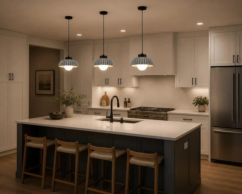 Black Ribbed Cement Pendant Light for Kitchen Island with Modern Farmhouse Vibe Solid Upgrade for Dining Room Setup Textured Hanging Lamp Japandi Style Lighting Fixtures Home Decor