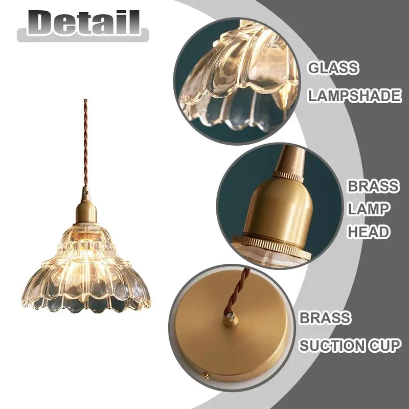 Sleek Clear Striped Glass Pendant Light With Antique Brass Finish Adjustable 59 Inch Cord For Kitchen Island And Dining Room Top Shelf Dope Design Mini Chandelier