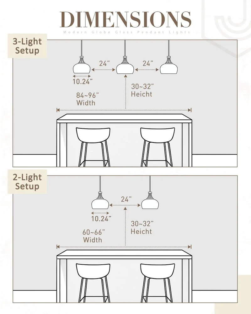 Hella Stylish 10 Inch Brushed Gold Pendant Light With Crisp Ribbed Glass Shade And Super Flexible Drop Rods For Dead Simple Setup In Modern Farmhouse Kitchens Dining Rooms Or Entryways