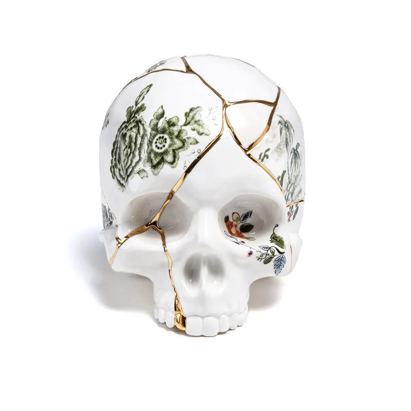 Seletti Kintsugi Skull Ornament