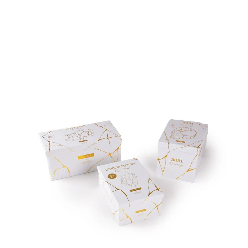 Seletti Kintsugi Skull Ornament
