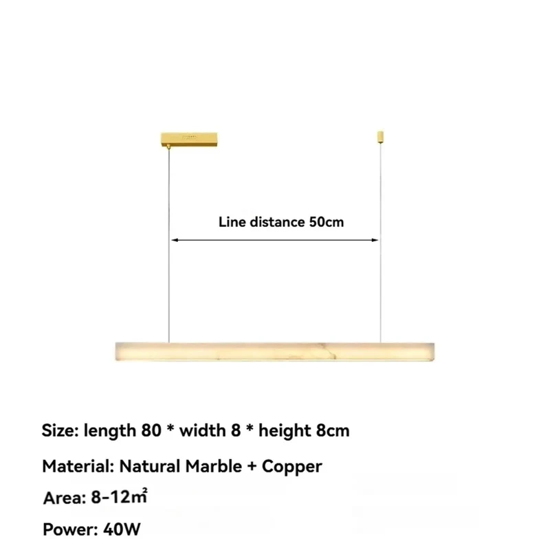 Show Stopping Natural Marble LED Pendant Light Modern Linear Hanging Lamp Elevates Your Home With Killer Styling Perfect For Hotel Lobby Restaurant Dining Table Living Room Bedroom Ambient Glow