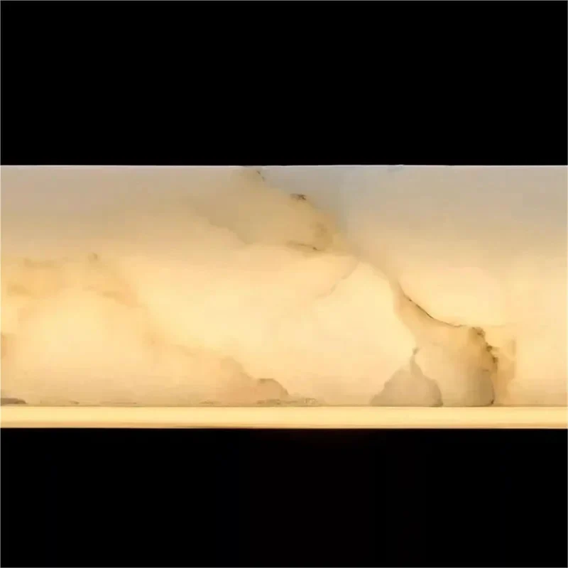 Show Stopping Natural Marble LED Pendant Light Modern Linear Hanging Lamp Elevates Your Home With Killer Styling Perfect For Hotel Lobby Restaurant Dining Table Living Room Bedroom Ambient Glow