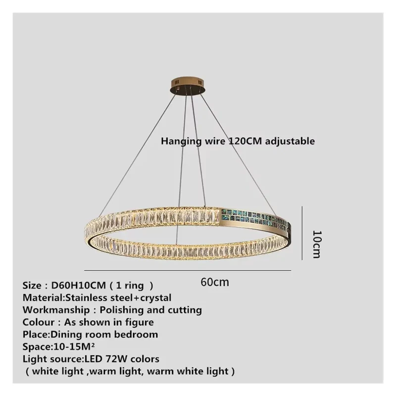 Upscale Crystal Pendant Ceiling Lights With Chic Round Rings Modern Led Chandelier Fixture Built From Iron And Aluminum For Living And Dining Rooms Next Level Game Changing Home Ambiance