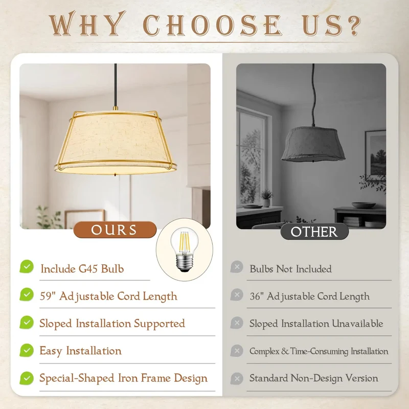 Super Chic Gold Linen Drum Pendant Light With Adjustable Height And Included Bulb Fits The Vibe For Dining Rooms Living Spaces And Bedrooms Super Easy Install