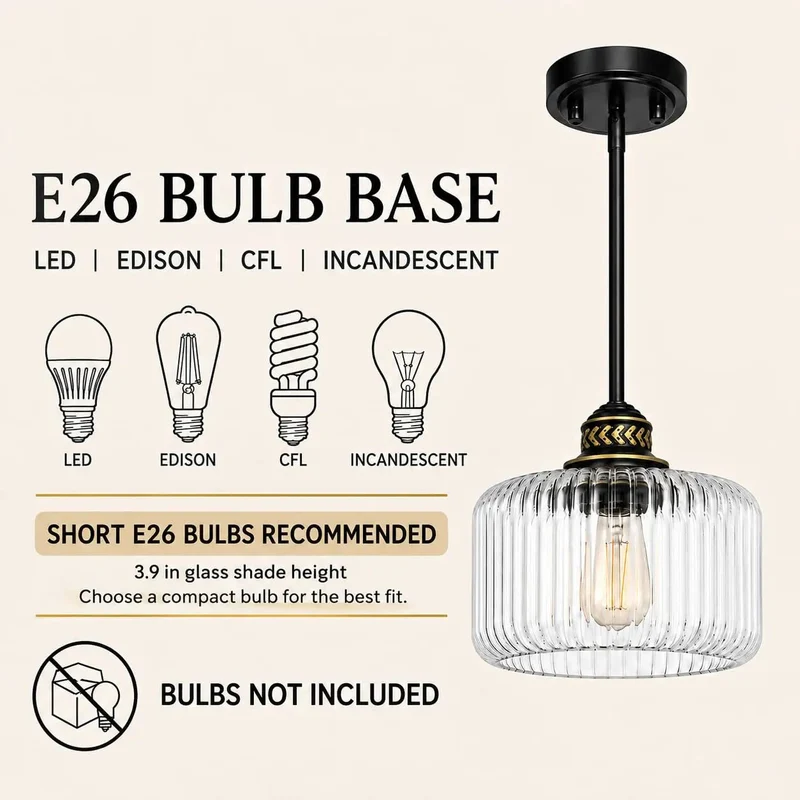 Snag These Slick 2 Pack Ribbed Glass Pendant Lights That Bring Big Vibe To Kitchen Islands And Dining Rooms With Matte Black Metalwork And Totally Adjustable Hanging Heights For Real Fast Setup