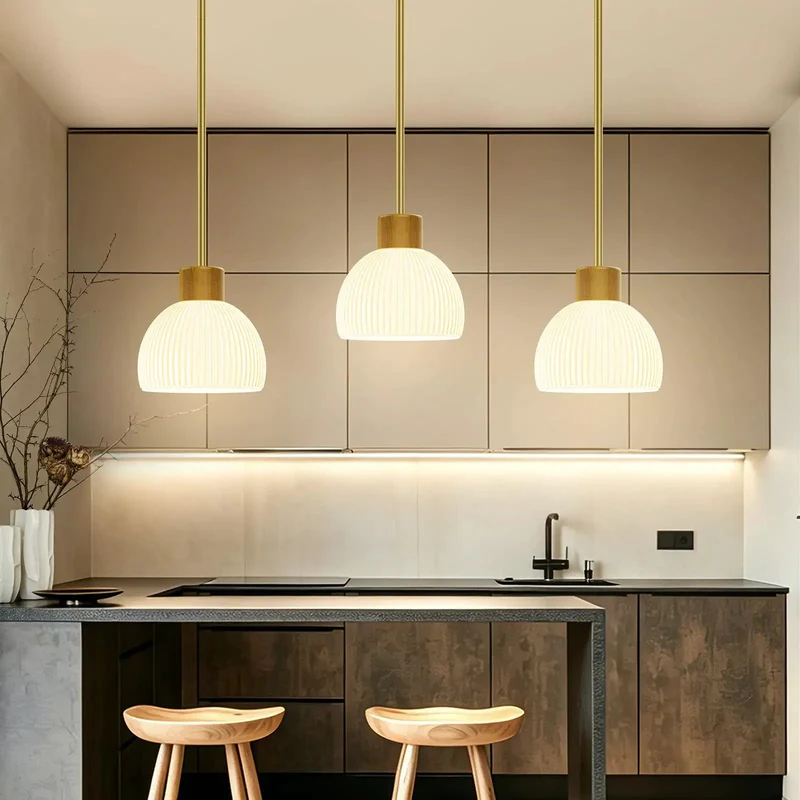 Top Shelf Gold Pendant Lights For Kitchen Island Delivering Knockout Style With Real Glass Shades And Adjustable Hardwired Drop Rods Straight Up Stunning For Dining Spaces And Hallways Pack Of Three