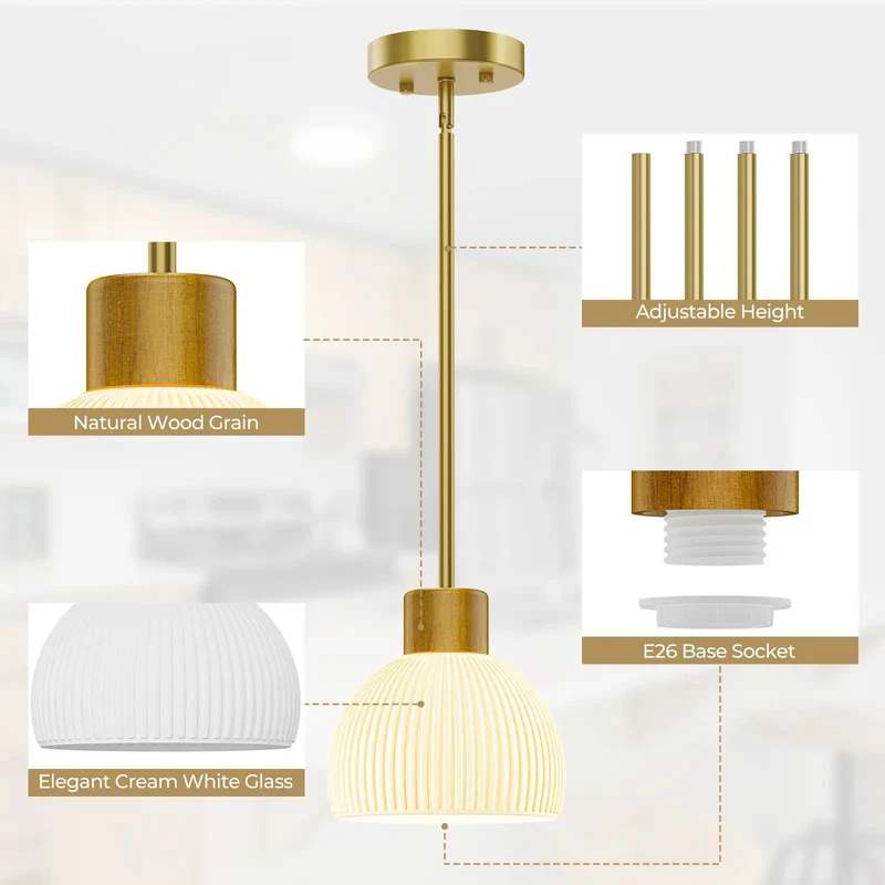 Top Shelf Gold Pendant Lights For Kitchen Island Delivering Knockout Style With Real Glass Shades And Adjustable Hardwired Drop Rods Straight Up Stunning For Dining Spaces And Hallways Pack Of Three