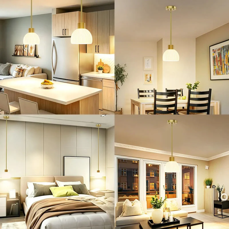 Top Shelf Gold Pendant Lights For Kitchen Island Delivering Knockout Style With Real Glass Shades And Adjustable Hardwired Drop Rods Straight Up Stunning For Dining Spaces And Hallways Pack Of Three