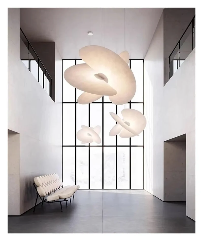 Slick Off White Handwoven Silk Ceiling Pendant Light With Adjustable Cord Drop Shade Perfect For Modern Living Rooms Restaurants And Retail Stores To Level Up Your Home Decor Vibes