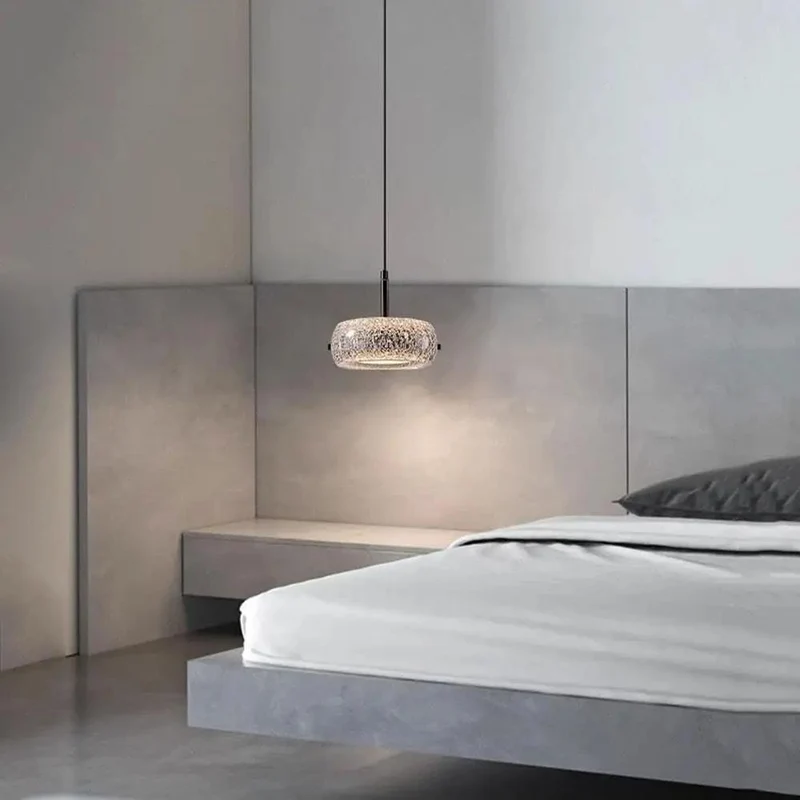 Top Tier Gold Resin Pendant Light With Versatile Three Tone LED Hanging Fixture Featuring Slick Ice Crack Shade And Quick Flick Wall Switch For Chill Living Room Ambiance
