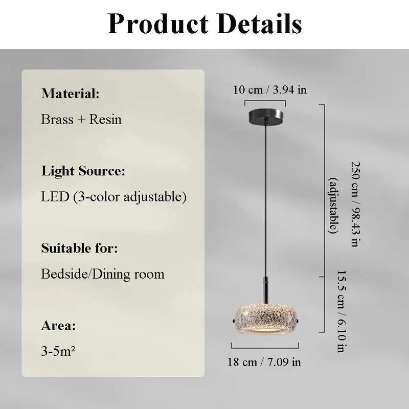 Top Tier Gold Resin Pendant Light With Versatile Three Tone LED Hanging Fixture Featuring Slick Ice Crack Shade And Quick Flick Wall Switch For Chill Living Room Ambiance